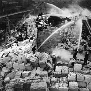 Fire at the Darford Paper Mills in Kent which burnt for three days - 3 March 1949