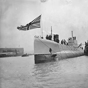 First British submarine with a name, newest type of vessel launched at Chatham