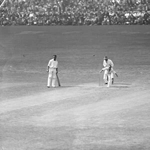 Freeman bowling at the Oval. 11 August 1928
