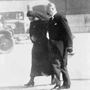 French President Albert Lebrun with Queen Marie of Yugoslavia following her husband?s