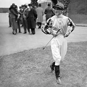 Gatwick Racecourse, Sussex, England Jockey, Walter Sibbritt, who is riding