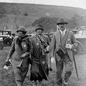 General and Mrs Cannot with Mrs Blenkiron at Goodwood Racecourse, Sussex, UK
