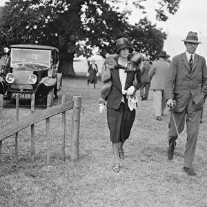 Goodwood week polo tournament at Cowdray Park. Left to right Sir John and Lady