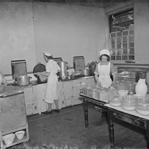Gravesend Hospital in Kent. The kitchen. 1939