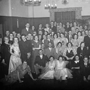 A group photo taken at the Blackfen British Legion dance in Kent. 1938