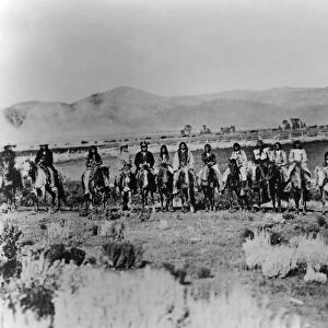 Group of Ute Indians on the War Path The Ute tribe was part of the Shoshone Nation
