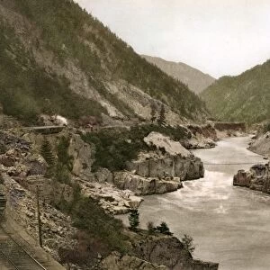 Hells Gate, Fraser River Canyon : Where a mighty torrent, churned into foam, seeks