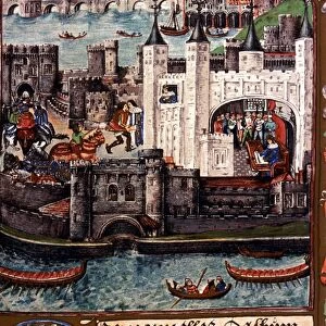HISTORY - TOWER OF LONDON View of Tower of London, and London bridge, in the Time of Henry VII