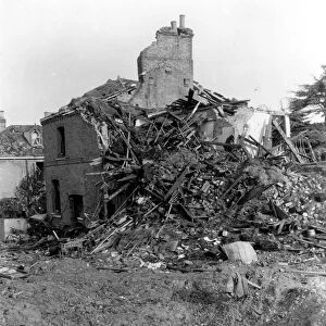 Home front 1940. Destroyed home in Sidcup, after a German air raid