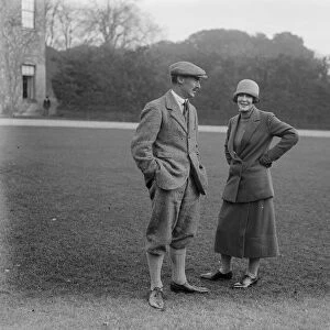 Hunt meet at the Duke of Richmonds House. Lord and Lady Esme Gordon Lennox at