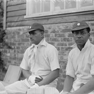 Indian cricketers. Syed Wazir Ali ( left ) and J Navle. 1932