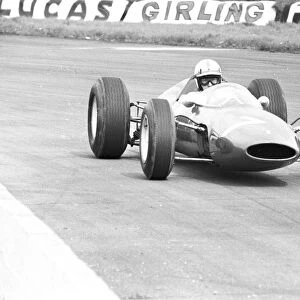 John Surtees driving his Ferrari during the 16th International Trophy Race at Silverstone
