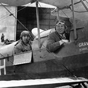 John Topham in a bi-plane Gravesend School of Flying 1935 A John Topham / TopFoto