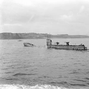 K22, a steam - propelled First World War K class submarine of the Royal Navy submerging