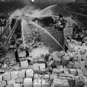 Kent - Dartford Paper Mills fire which burnt for three days - 3 March 1949