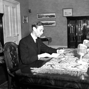 King George VI during the Empire Day broadcast. 24 May 1939