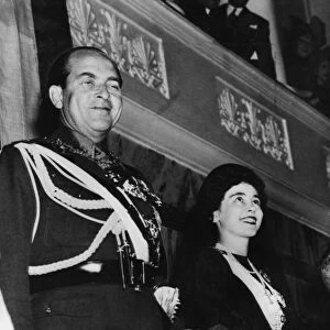 King Paul and Queen Frederica when they took the constitutional oath in the Parliament Building