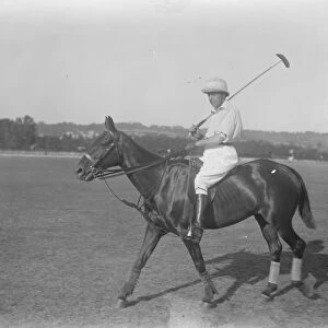 Well known Society people at Deauville. Baron de Rothschild ready for a game of polo