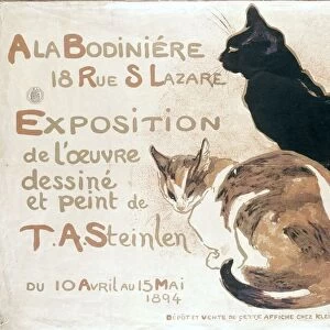 A la Bodiniere by T A Steinlen 10 April 1894 : advertising an exhibition of painting