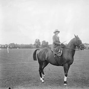 Ladies gymkhana at Hurlingham. The Hon Mrs George Cooper who competed in several of the events