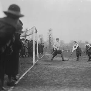 Ladies hockey at Kew. East versus the South Territorials. 26 February 1921