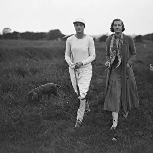 Ladies Polo at Melton Mowbray Lady Priscilla Willoughby and Miss Schreiber 1931