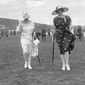 Lady Mainwaring ( right ) and Mrs Loeffler at Glorious Goodwood Racecourse, West Sussex