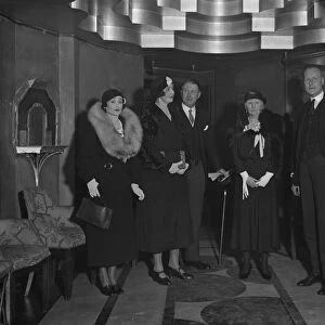 Lady Patricia and Commander Alexander Ramsay, centre, arriving at the Savoy Theatre