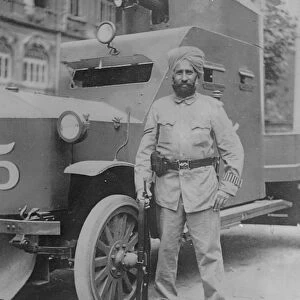Latest pictures from China A Sikh policeman on guard at SHanghai 21 July 1925