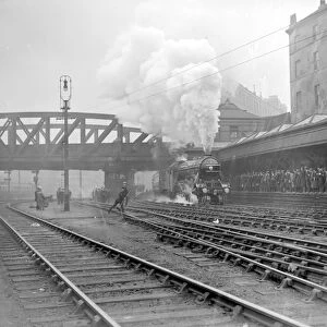 The London and North Eastern Railway Flying Fox leaving Paddington with the Cornish