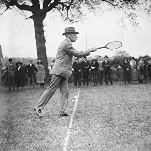 Lord Burnham opens news agencies, sports ground at Wembley Mr W P Forbes serving