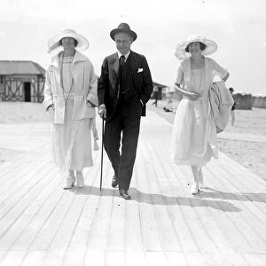 Lord and Lady Beaverbrook and Miss Drury at Deauville 14 August 1922