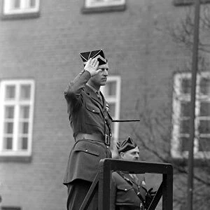Luneburg Germany Prince Philip, the Colonel in Chief of the VIII Kings Royal Irish