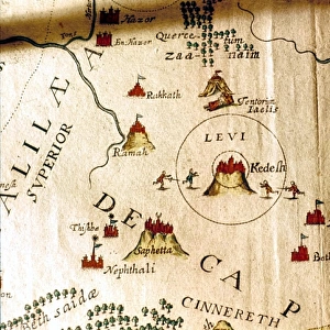 Map of Palestine (drawn by Thomas Fuller - 17th Century)