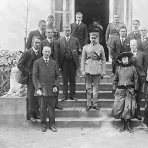 Marshal Pilsudski with a party of British Journalists. 25 October 1921