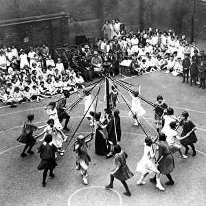 The Maypole Dance Empire Day celebration at Johanna Street Schools)