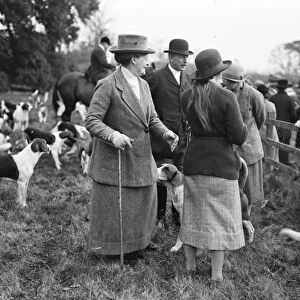 Meet of the New Forest staghounds. Lady Normanton at the meet. 20 November 1922