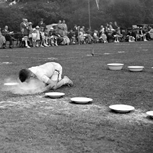 Merton Court sports day in Sidcup, Kent. Boys with face in flour. 1934