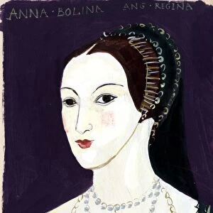 Michaela Gall - tudor portrait paintings Queen Anne Boleyn