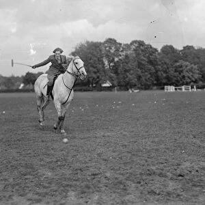 Miss Kathrine Foot, who although 80 years of age is still an enthsiastic polo player