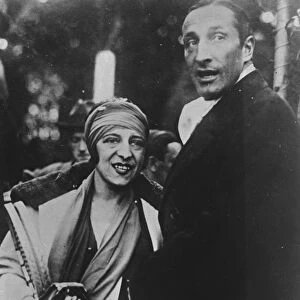 Mlle Lenglen with Count Salm Von Hoogstraeten husband of Millicent Rogers. 1925