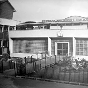 The modernist design of the Finsbury Health Centre, Pine Street, Islington, London