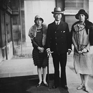 Mr and Mrs Austen Chamberlain with their daughter in Paris. 14 January 1928