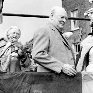 Mr Winston Churchill at the carnival today in Westerham Kent, the town where Mr