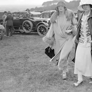 Mrs Aldin and Mrs D Arcy Baker at Glorious Goodwood Racecourse, West Sussex, England