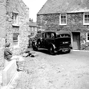 Narrow road at Lands End, Cornwall. 1933
