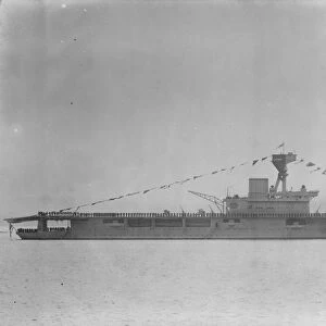 Naval review at Spithead. HMS Hermes. 26 July 1924