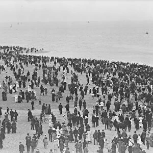 New Brighton beach on the Wirral Peninsula in England 6 April 1920