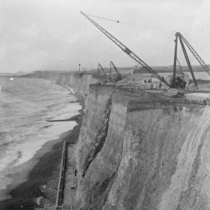 New Brighton coast road being constructed. 1932