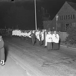 Night procession, Crayford. 1935